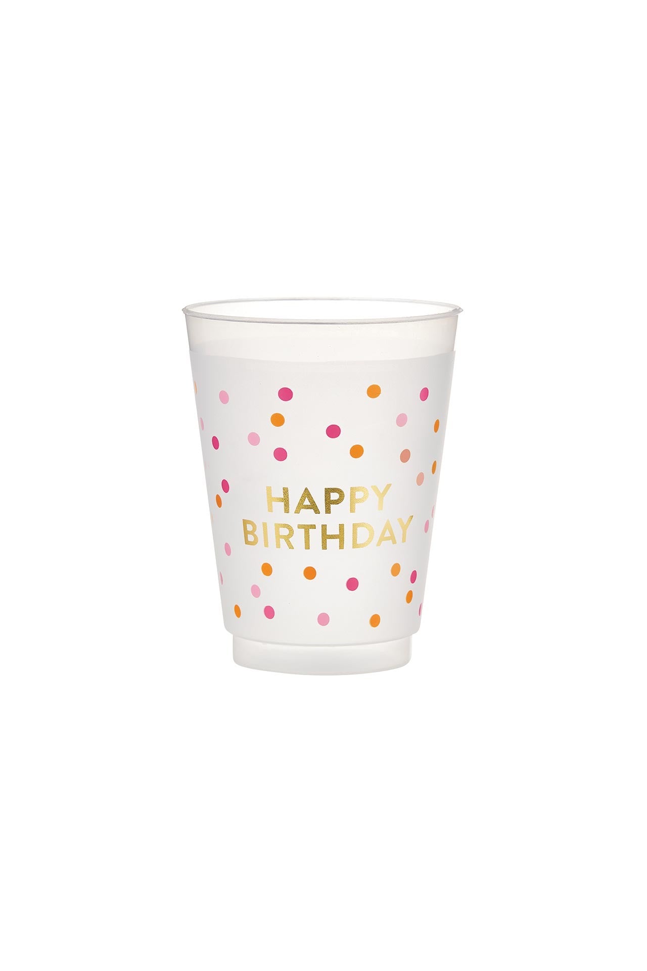 Happy Birthday Gold Foil Frost Cups