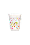 Happy Birthday Gold Foil Frost Cups