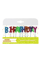Happy Birthday Glitter Candle Set