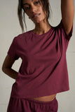 Harley Boxy Crew Tee Dark Burgundy