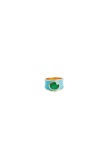 Hazel Ring Light Blue/Green