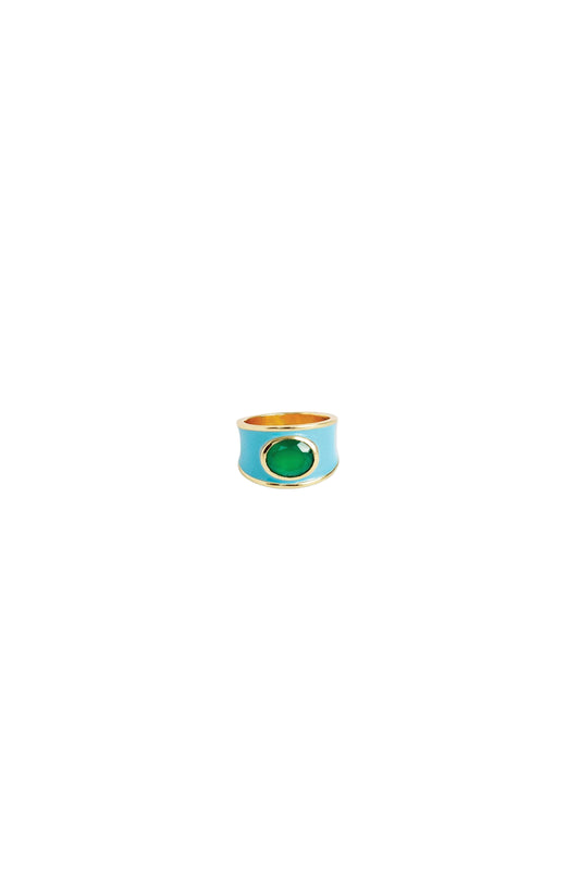 Hazel Ring Light Blue/Green