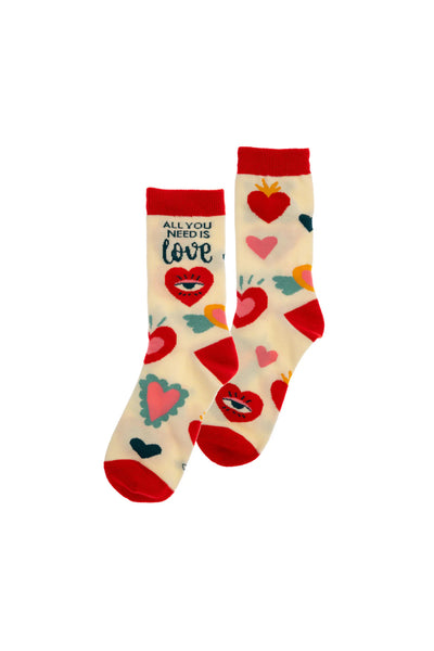 Heart Crew Socks