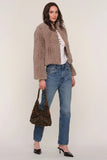 Deline Faux Fur Jacket Stone