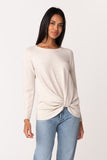 Heather Stone Knot Front Sweater