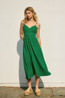 Heaven Sent Button Front Midi Dress