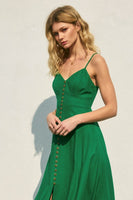 Heaven Sent Button Front Midi Dress