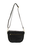 Helene Small Saddle Crossbody Black