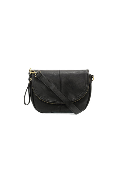 Helene Small Saddle Crossbody Black
