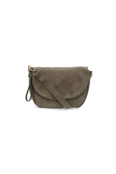 Helene Small Saddle Crossbody Dark Taupe