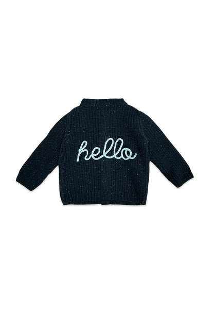 Hello Chunky Knit Baby Cardigan