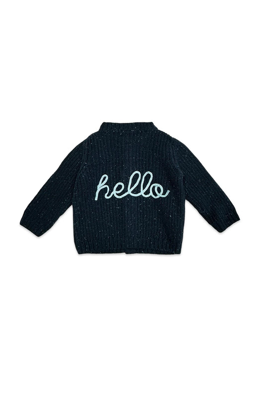 Hello Chunky Knit Baby Cardigan