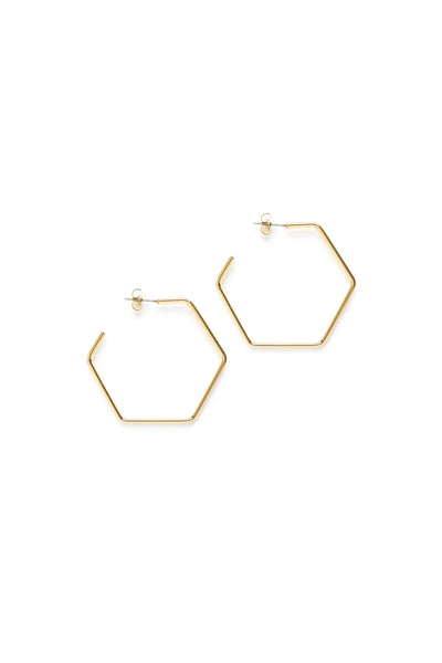 Hexagon Hoop Earrings