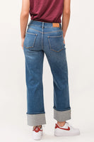 Holly High Rise Cuffed Straight Jeans Provance