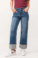 Holly High Rise Cuffed Straight Jeans Provance