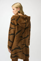 Hooded Animal Print Coat