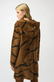 Hooded Animal Print Coat