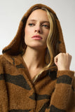 Hooded Animal Print Coat