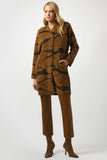 Hooded Animal Print Coat