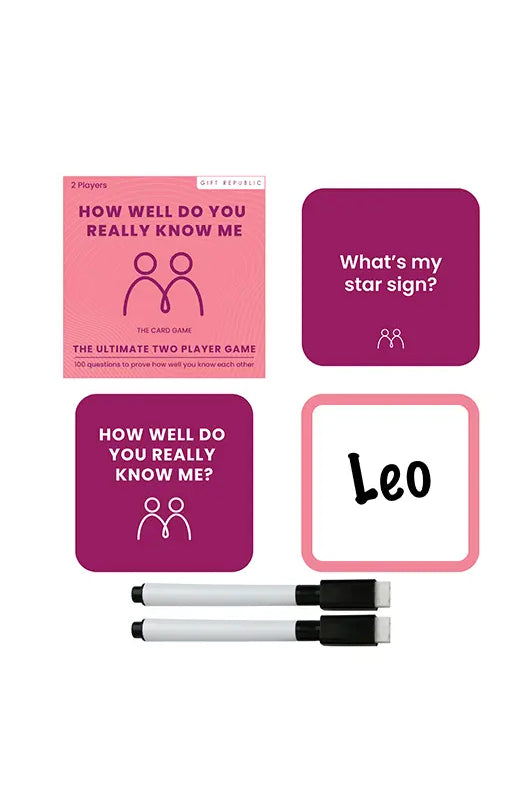 How Well Do You Really Know Me Card Game
