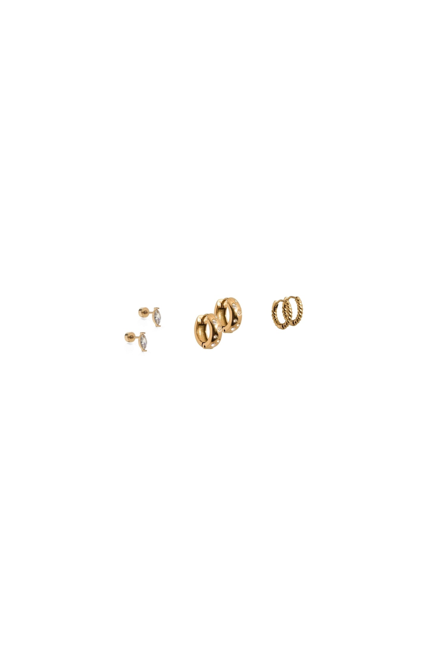 Huggie & Screwback Stud Set Nashville