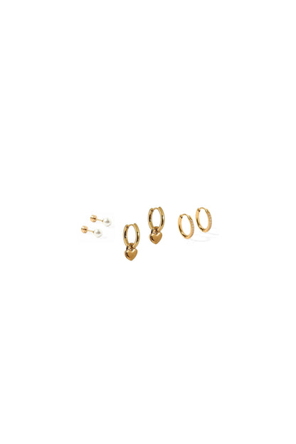 Huggie & Screwback Stud Set Charleston