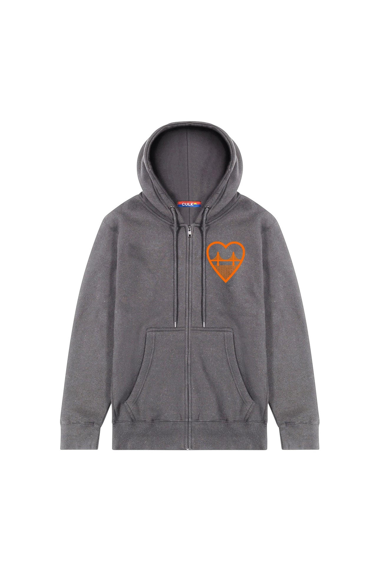 I Heart SF Zip-Up Hoodie Charcoal