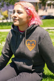 I Heart SF Zip-Up Hoodie Charcoal