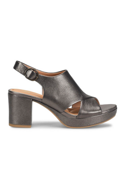 Dark Pewter Liv Platform Slingback