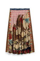 Vanessa Printed Oriental Midi Skirt