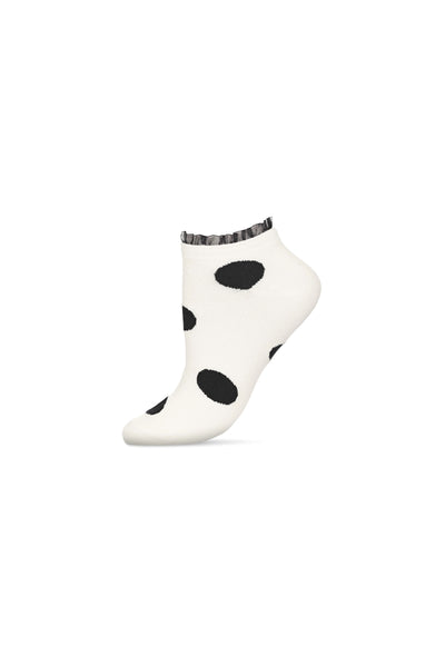 Ivory Ruffle Polka Dot Socks