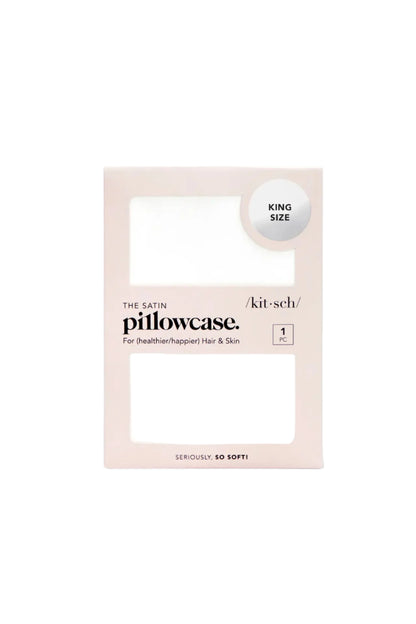Ivory Satin King Pillowcase