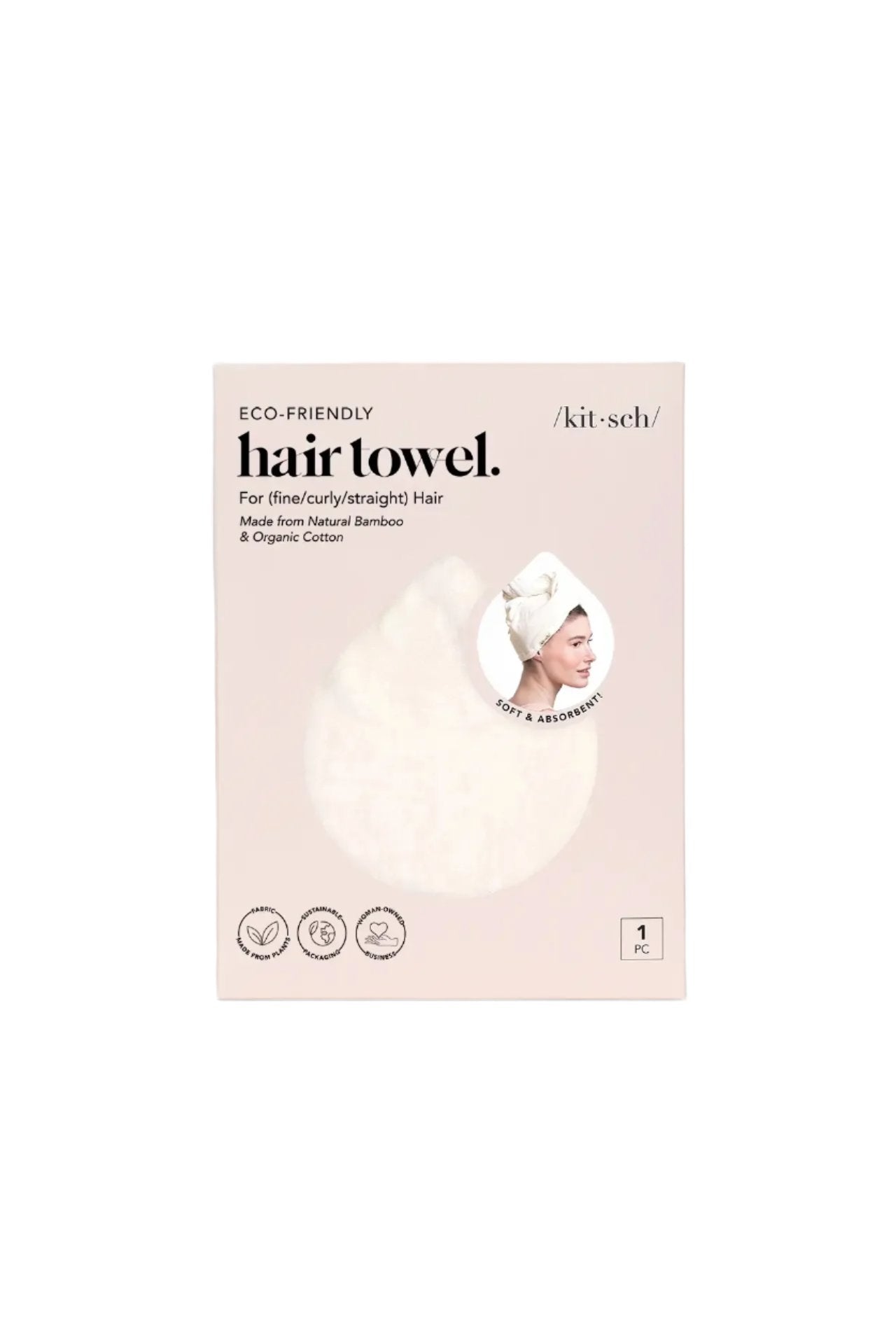 Eco-Friendly Hair Towel Ivory