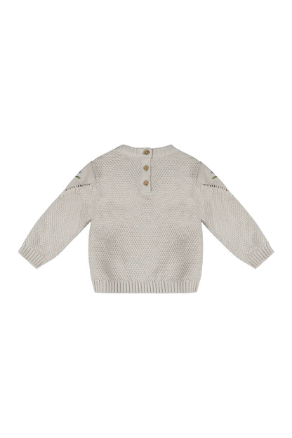 Ivy Floral Embroidered Baby Sweater