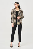 Jacquard Geometric Knit Blazer