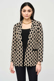 Jacquard Geometric Knit Blazer