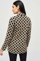 Jacquard Geometric Knit Blazer