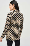 Jacquard Geometric Knit Blazer