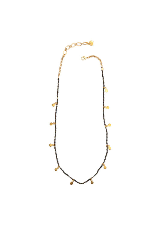 James Short Necklace in Dark Pyrite