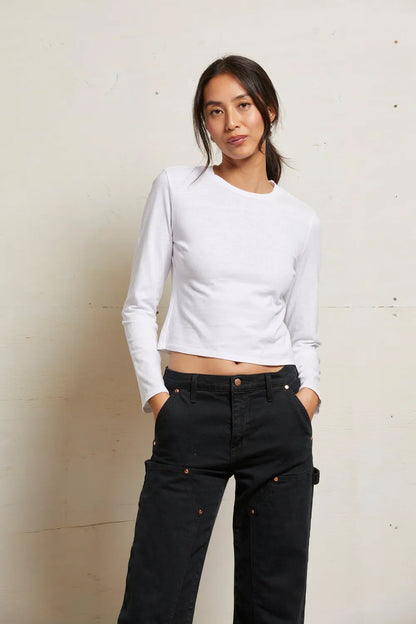 Jamie Long Sleeve Tee White