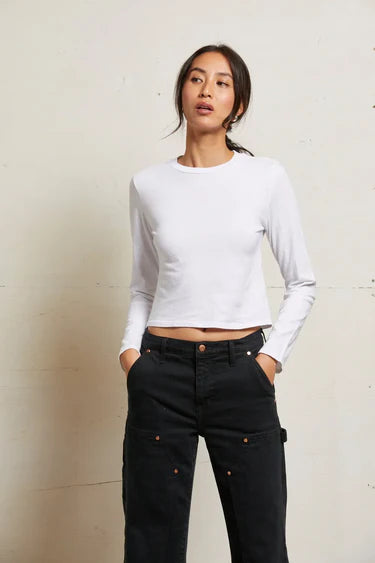 Jamie Long Sleeve Tee White
