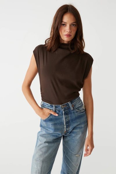 Java Amara Mock Neck Ribbed Top