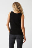 Black Jeanette Cowl Neck Tank