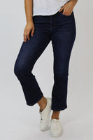 Jeanne Mid Rise Cropped Flare Jean