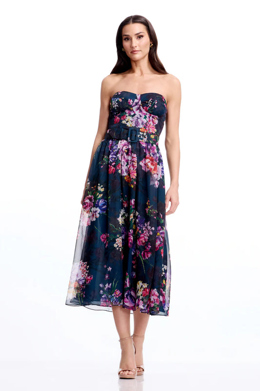 Jenny Floral Strapless Dress