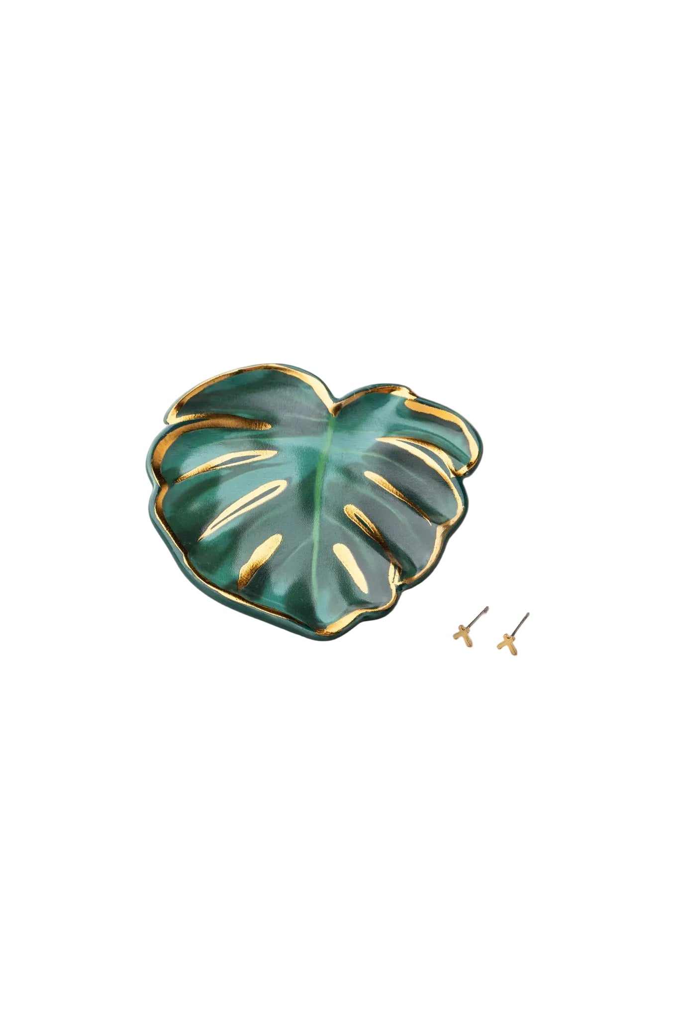 Jewelry Dish & Earring Set Leaf