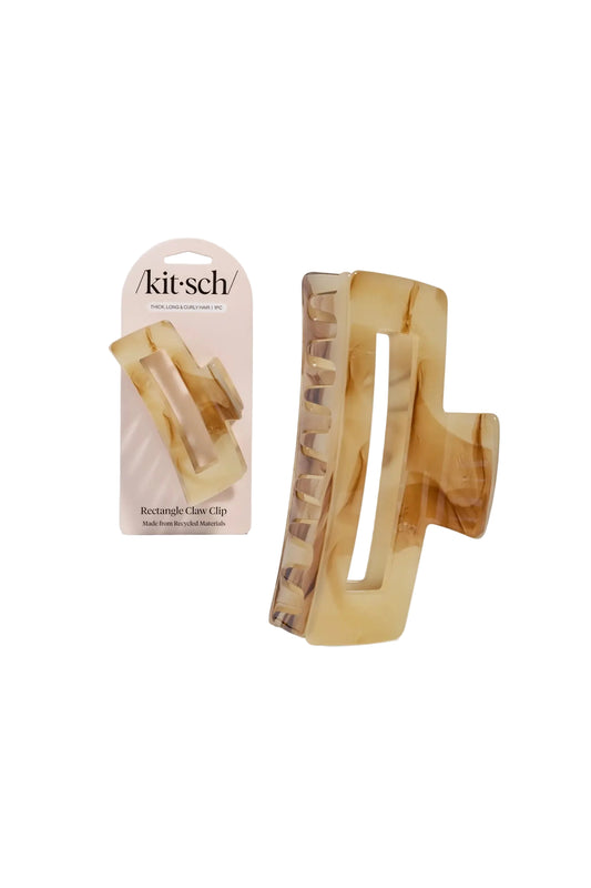 Jumbo Open Shape Claw Clip Chocolate Marble