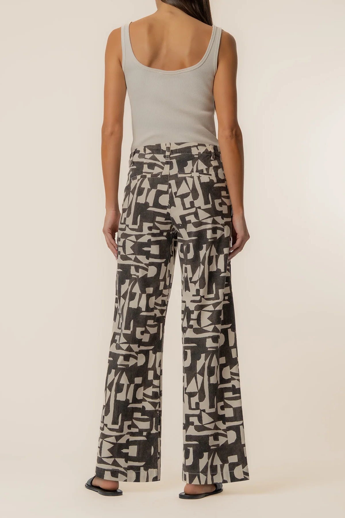 Meg Printed Linen Wide Leg