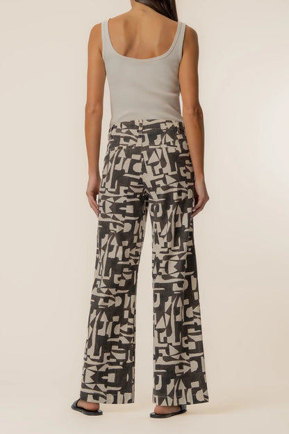 Meg Printed Linen Wide Leg