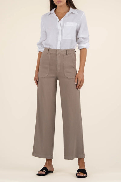 Topaz Linen Wide Leg Khaki